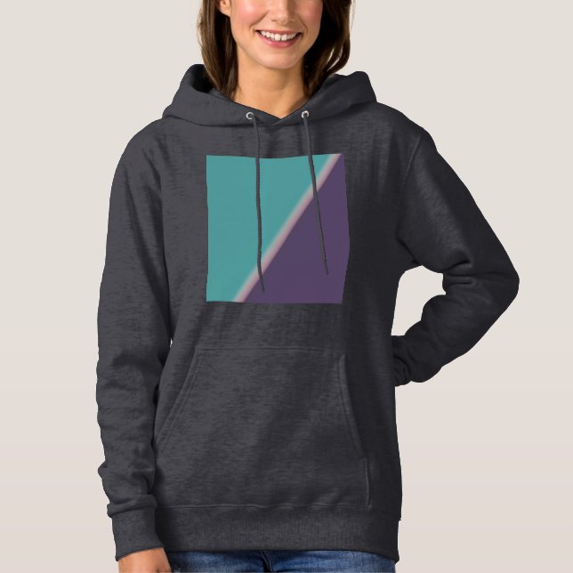 Abstract Art Turquoise Purple Hoodie (Front)