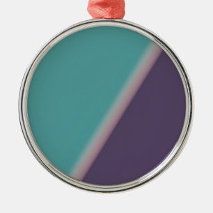 Abstract Art Turquoise Purple Metal Ornament