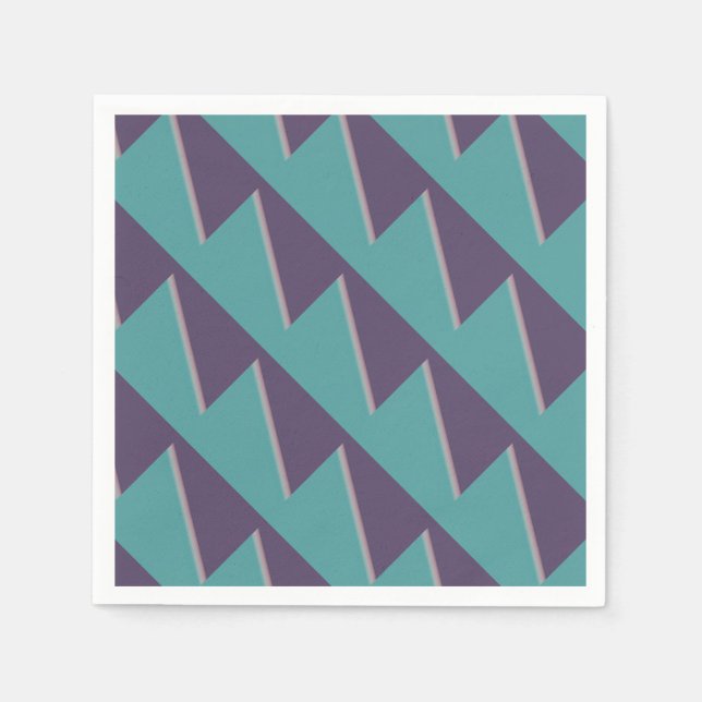 Abstract Art Turquoise Purple Napkins (Front)