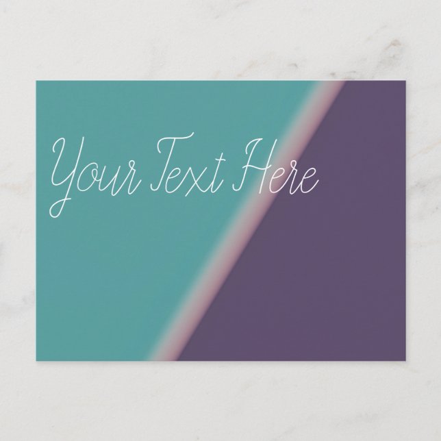 Abstract Art Turquoise Purple Postcard (Front)