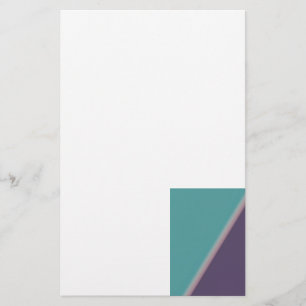 Abstract Art Turquoise Purple Stationery