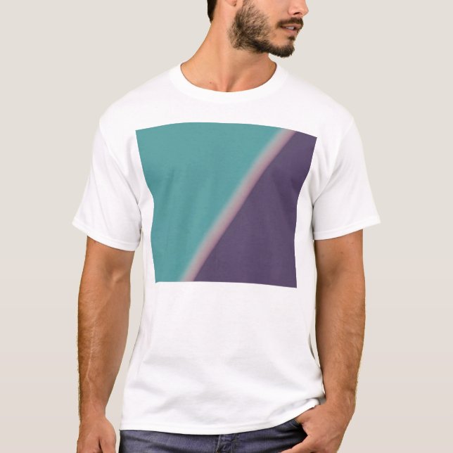 Abstract Art Turquoise Purple T-Shirt (Front)