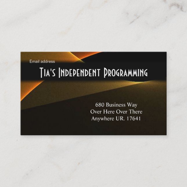 Abstract Art Unique Double Sided Business Card (Front)