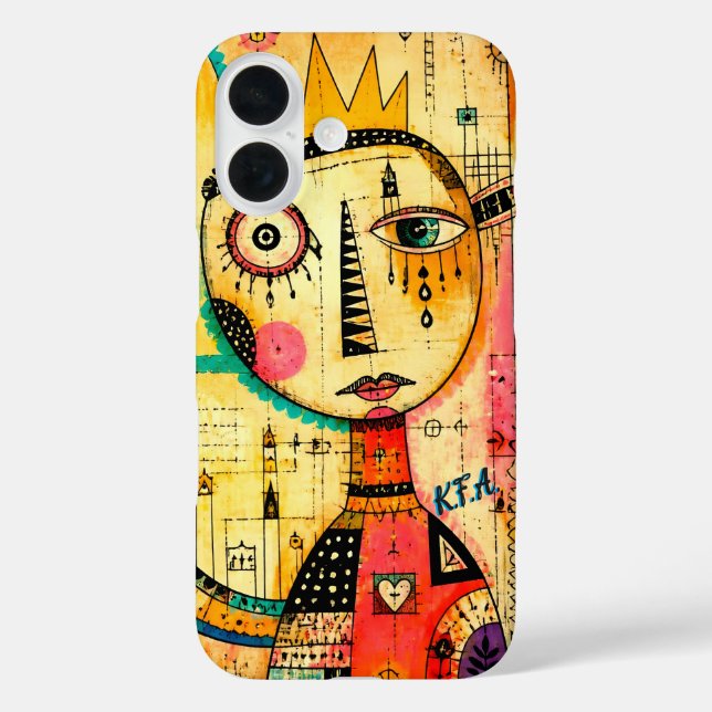 Abstract Art w/ itinials  Case-Mate iPhone Case (Back)
