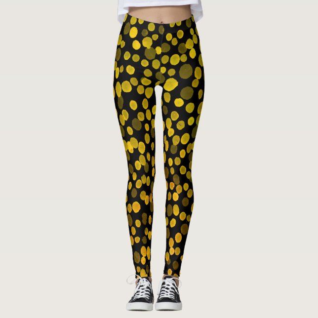 Abstract Art: Watercolor Creative Spots. Leggings (Front)