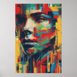 Abstract Art Whimsical Lady of Art Digital Poster