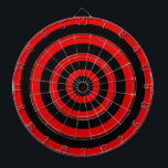 Abstract Art with Circles in Black & Red Dart Board<br><div class="desc">Abstract art with circle geometric shapes in black and red.</div>
