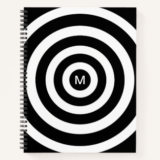 Abstract Art with Circles in Black & White