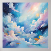 Abstract art with sky theme