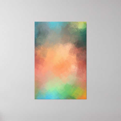 Abstract Art Yellow Blue Green Red Modern Colorful Canvas Print