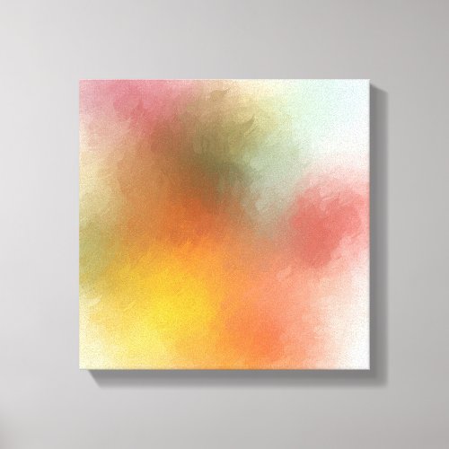 Abstract Art Yellow Blue Purple Green Red Pink Canvas Print