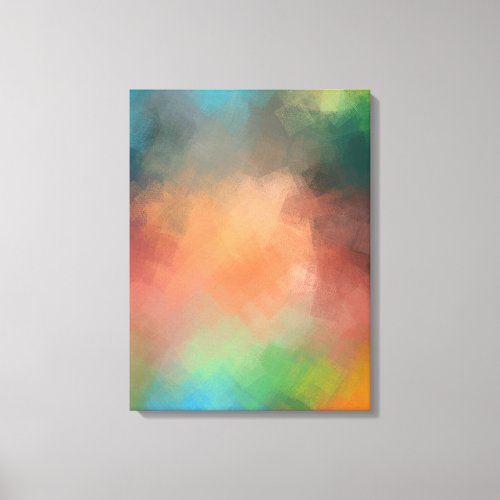 Abstract Art Yellow Green Red Blue Modern Colorful Canvas Print