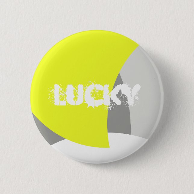 Abstract Art Yellow Grey White Button (Front)