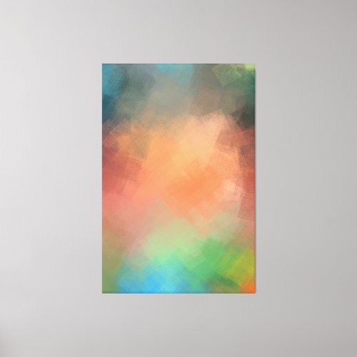 Abstract Art Yellow Red Blue Green Modern Colorful Canvas Print