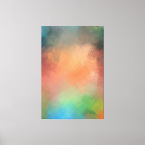 Abstract Art Yellow Red Blue Green Modern Colorful Canvas Print