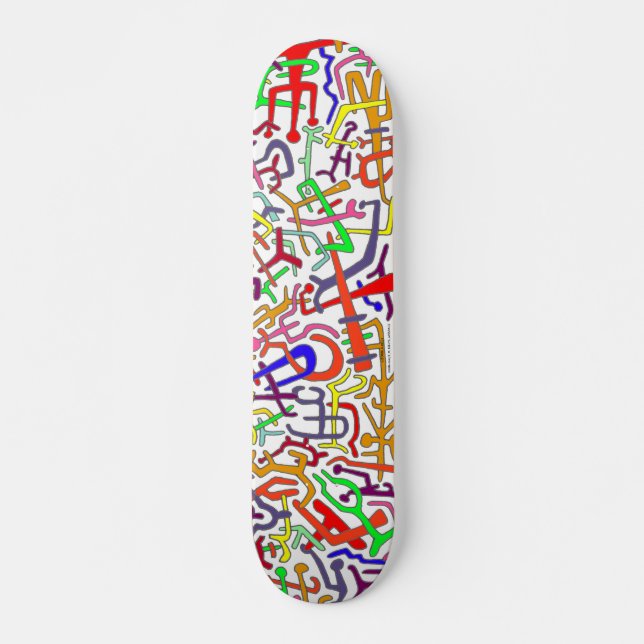 ABSTRACT ARTBOARD (white backround) Skateboard (Front)