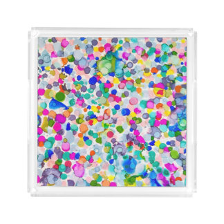 Abstract Artful Acrylic Tray