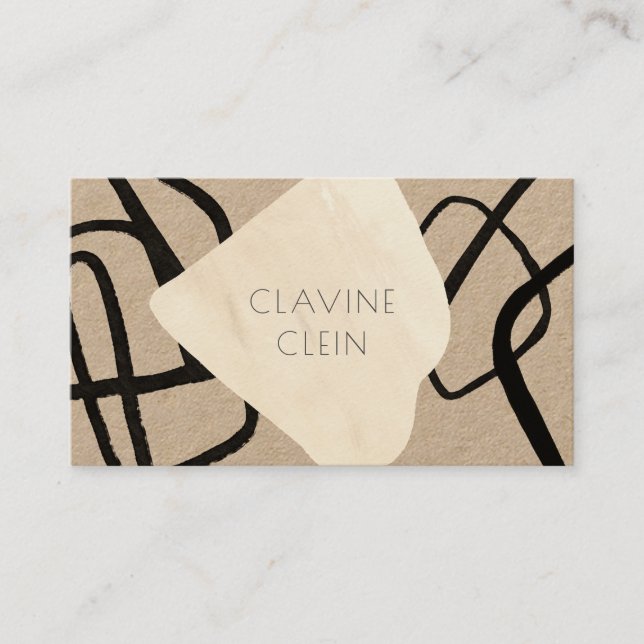 Abstract Artist Art Atelier Artisan Creative Business Card (Front)