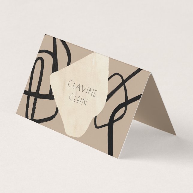 Abstract Artist Atelier Artisan Creative Bi Fold Business Card (Front)