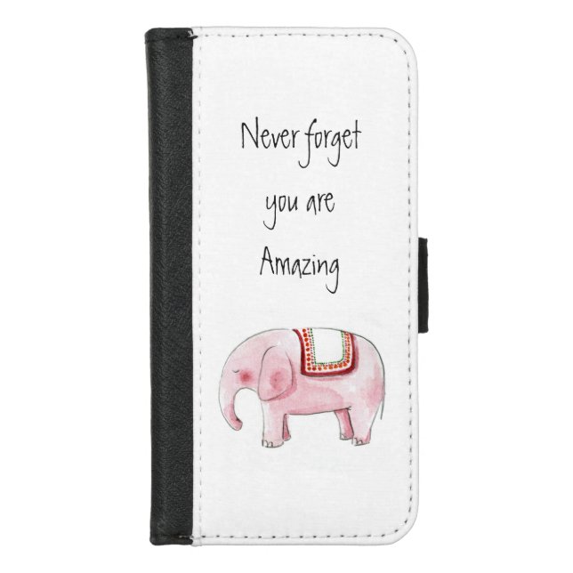 Abstract Artist Brushed Watercolor Splash Monogram iPhone Wallet Case (Front)