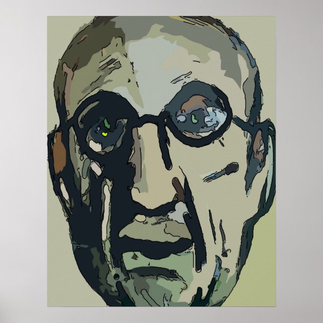 Abstract Artist Portrait Poster (Front)