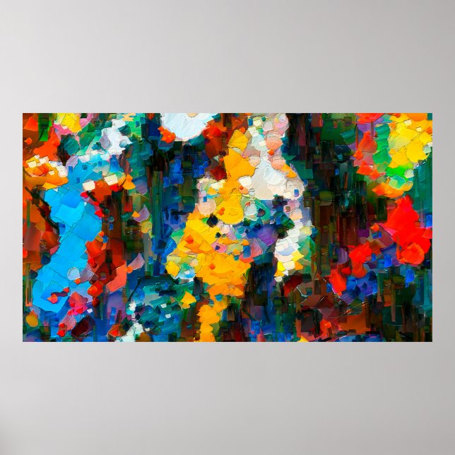 Abstract artistic background. Warm vibrant texture Poster (Front)