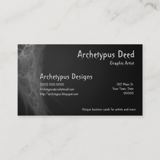 Customizable Abstract Artistic Business Card