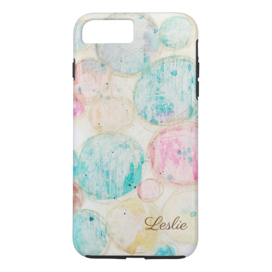 Abstract Artistic Colorful Circles Shabby Pastel iPhone 8 Plus/7 Plus Case