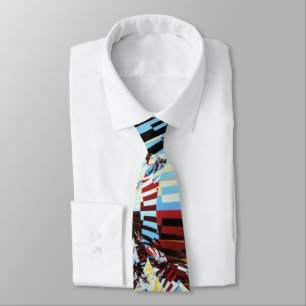 Abstract Artistic Fractal Art Modern Geometric Neck Tie