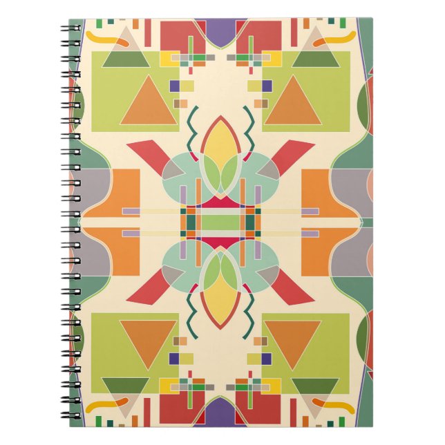 Abstract artistic geometric seamless pattern. Colo Notebook (Front)