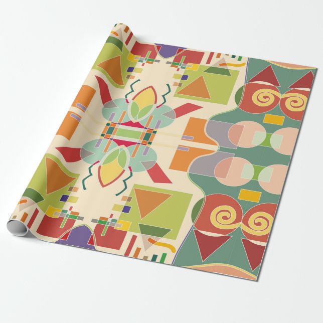 Abstract artistic geometric seamless pattern. Colo Wrapping Paper (Unrolled)