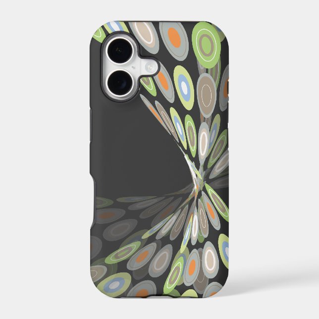 Abstract Artistic Green Digital Butterfly Twist Case-Mate iPhone Case (Back)