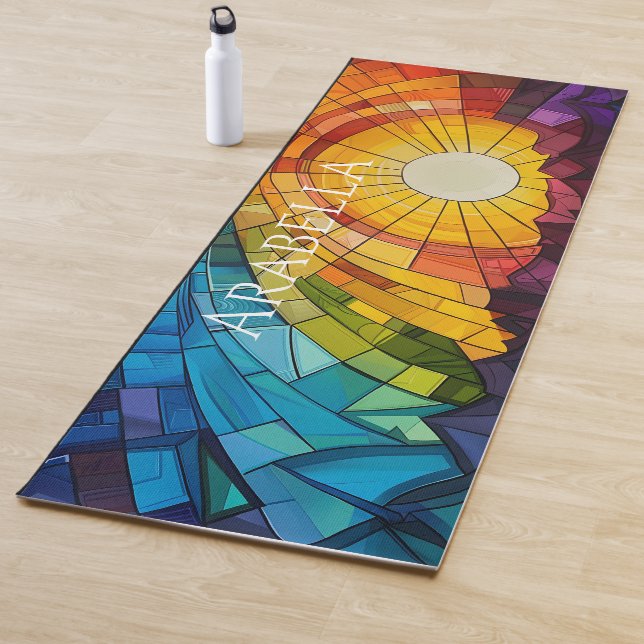 Abstract Artistic Sunshine Yoga Mat (In Situ)