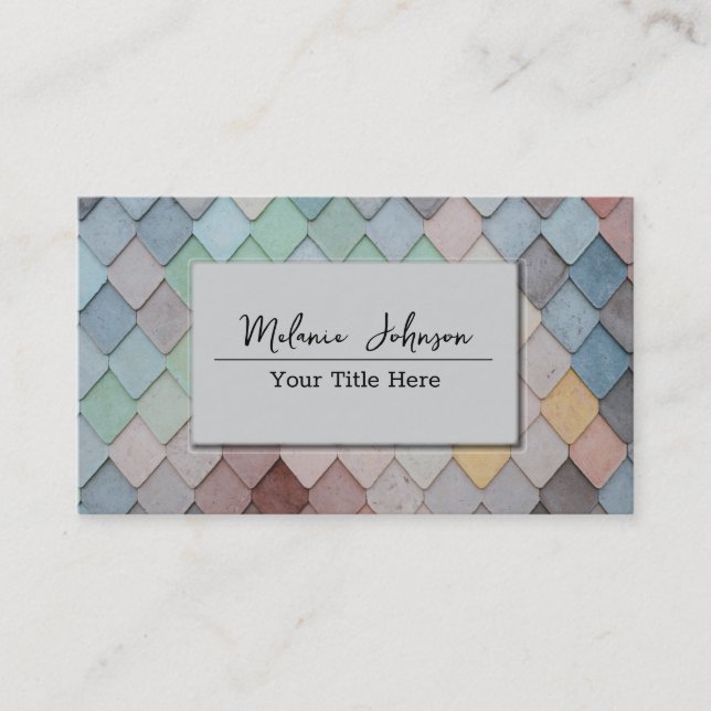 Abstract Artistic Tiled  Business Card (Front)