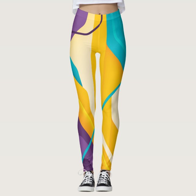 Abstract Artsy Leggings (Front)