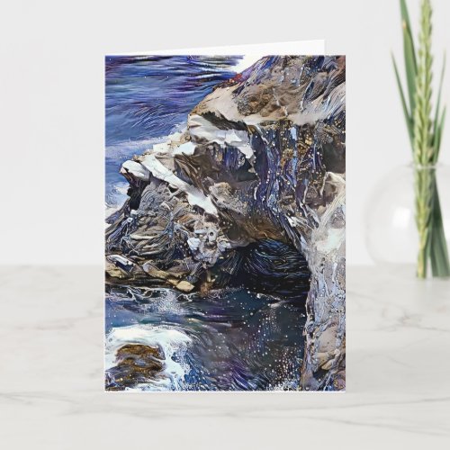 Abstract Artsy Seaside Grotto Art Card