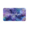 Abstract Artsy Violet Silver Script Calligraphy