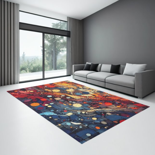 Abstract Artwork 17 - 12' x 9' Indoor Area Rug (Insitu (Indoor 3))