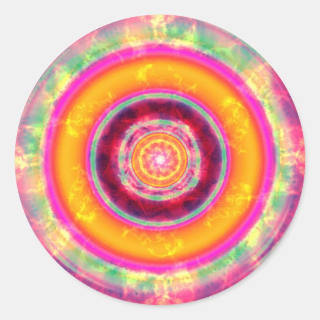 Abstract Artwork Classic Round Sticker (Front)