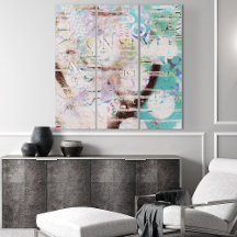 Abstract Artwork Colorful Collage Art Framed Art