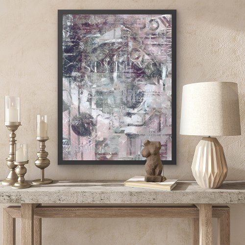 Abstract Artwork Colorful Collage Art Framed Art