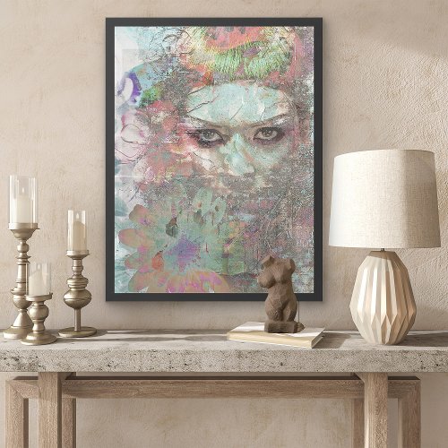 Abstract Artwork Colorful Collage Art Framed Art