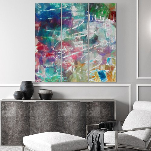 Abstract Artwork Colorful Collage Art Framed Art