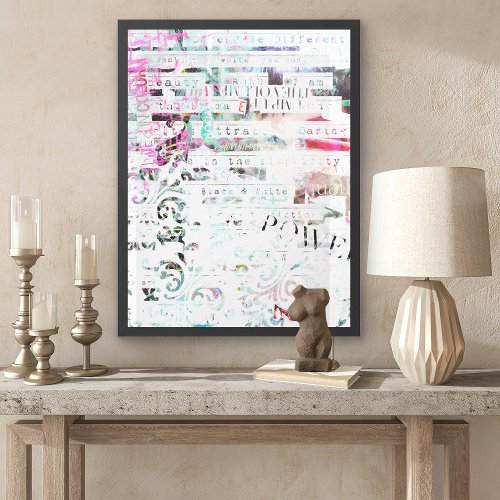  Abstract Artwork Colorful Collage Art Framed Art