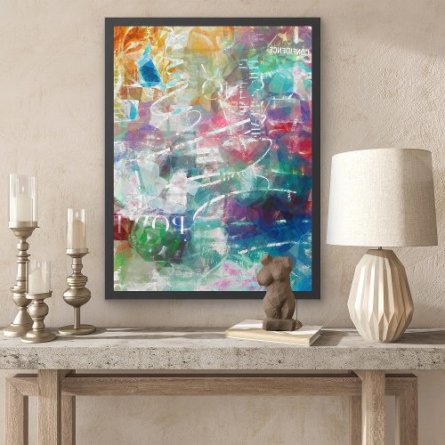 Abstract Artwork Colorful Collage Art Framed Art