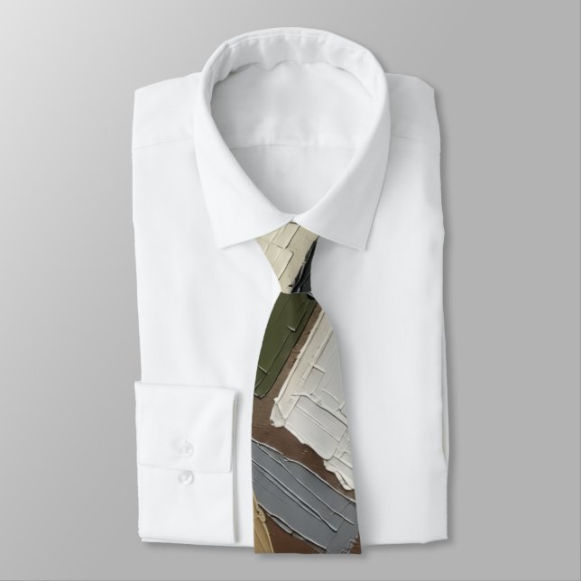 Abstract Artwork Composition  Neck Tie (Tied)