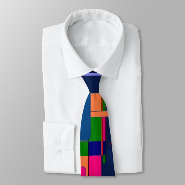Abstract Artwork Composition  Neck Tie (Tied)