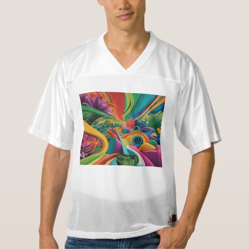 abstract artwork design that is vibrant mens football jersey
