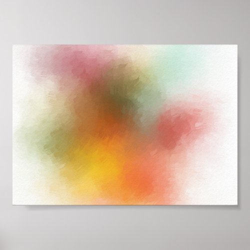 Abstract Artwork Red Yellow Blue Green Purple Pink Poster