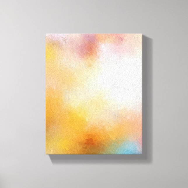 Abstract Artwork Red Yellow Blue Purple Green Pink Canvas Print (Front)